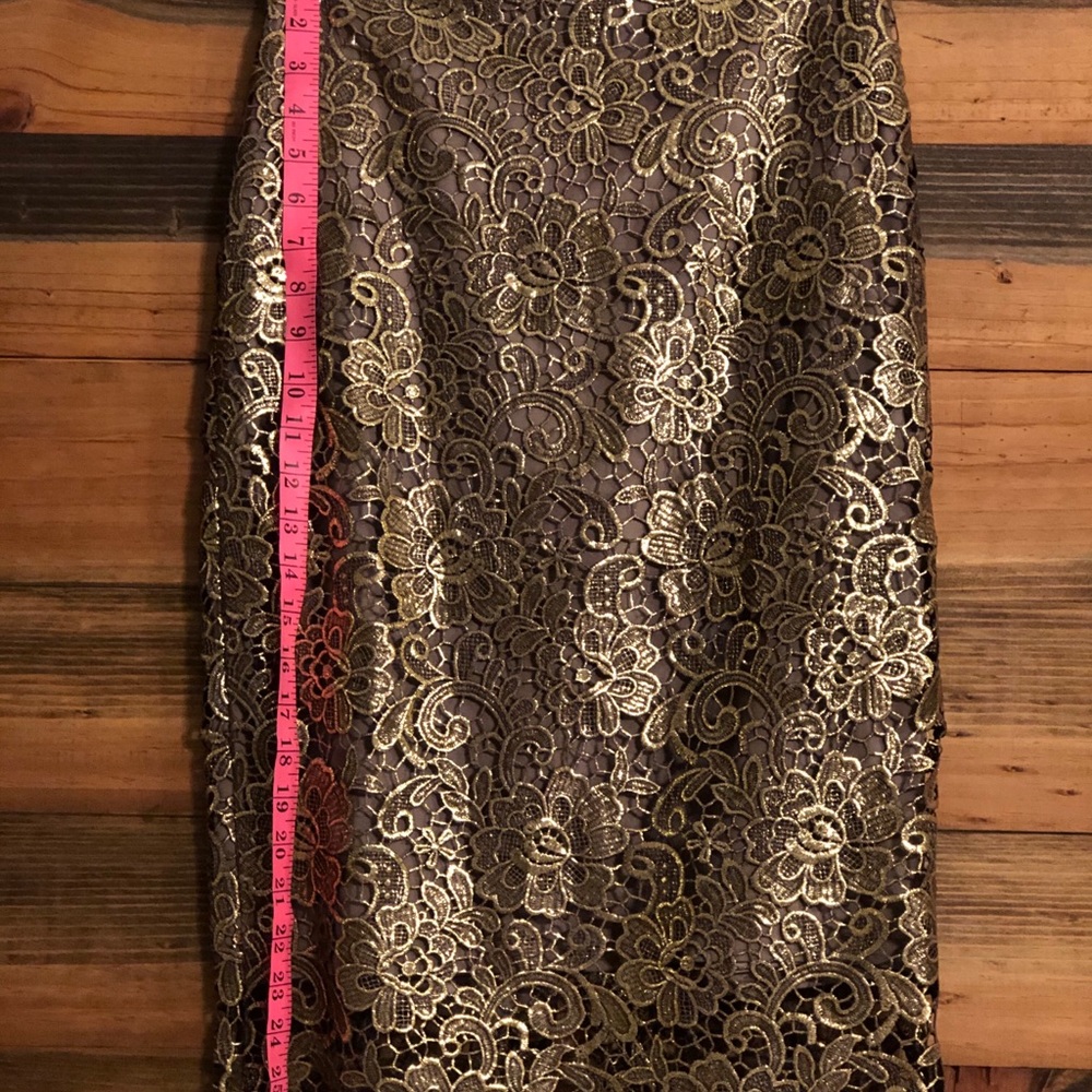WHBM Metallic Lace Pencil Skirt - Picture 4 of 6